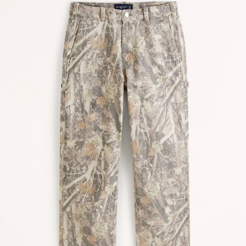 Camouflage Utility Pants in Gray and Brown